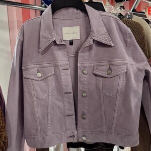 Sanctuary Stevie trucker Cropped Denim purple Jacket size small